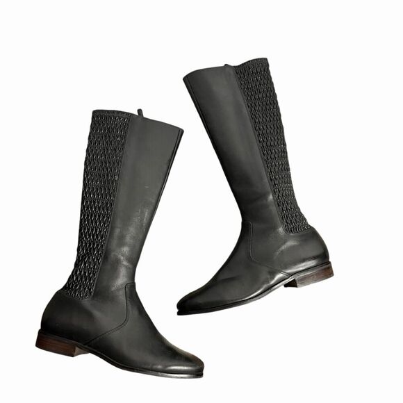Cole Haan Elverton Knee High Boot Black Leather Women's 10 B Riding - Picture 16 of 16